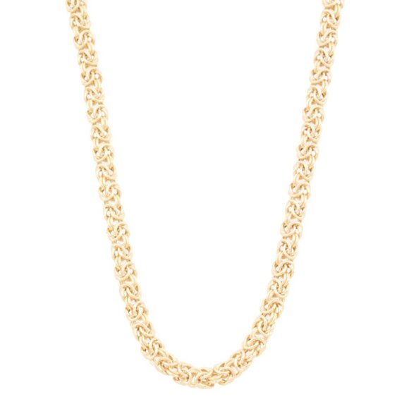 MILOR SILVER Made In Italy Gold Plated Sterling Silver Byzantine Chain Necklace - Picture 1 of 2